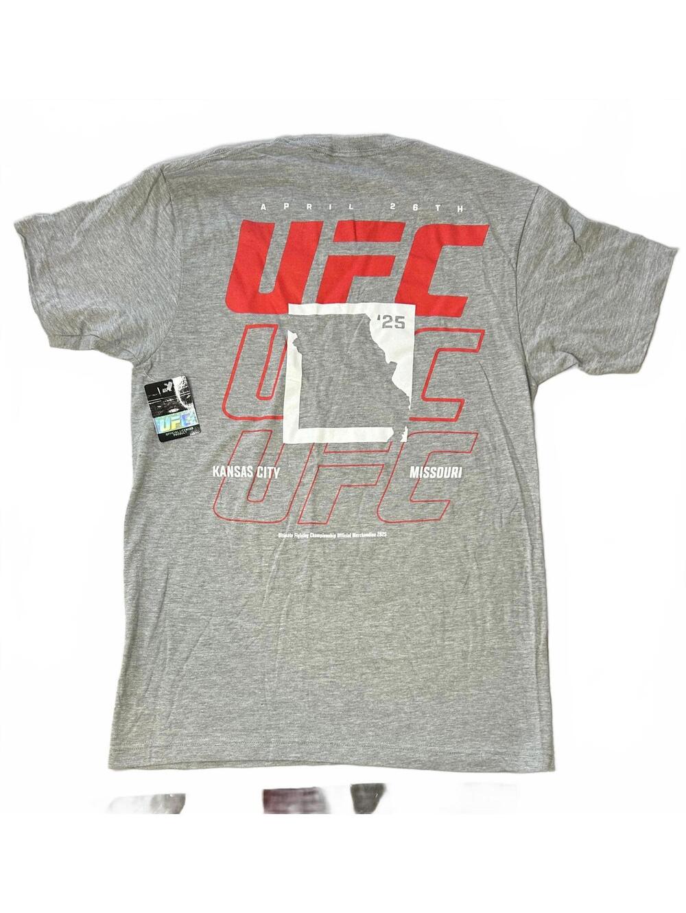 UFC Kansas City Missouri Grey Shirt Mens Medium NWT Sold Out